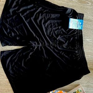 Black Polyester shorts